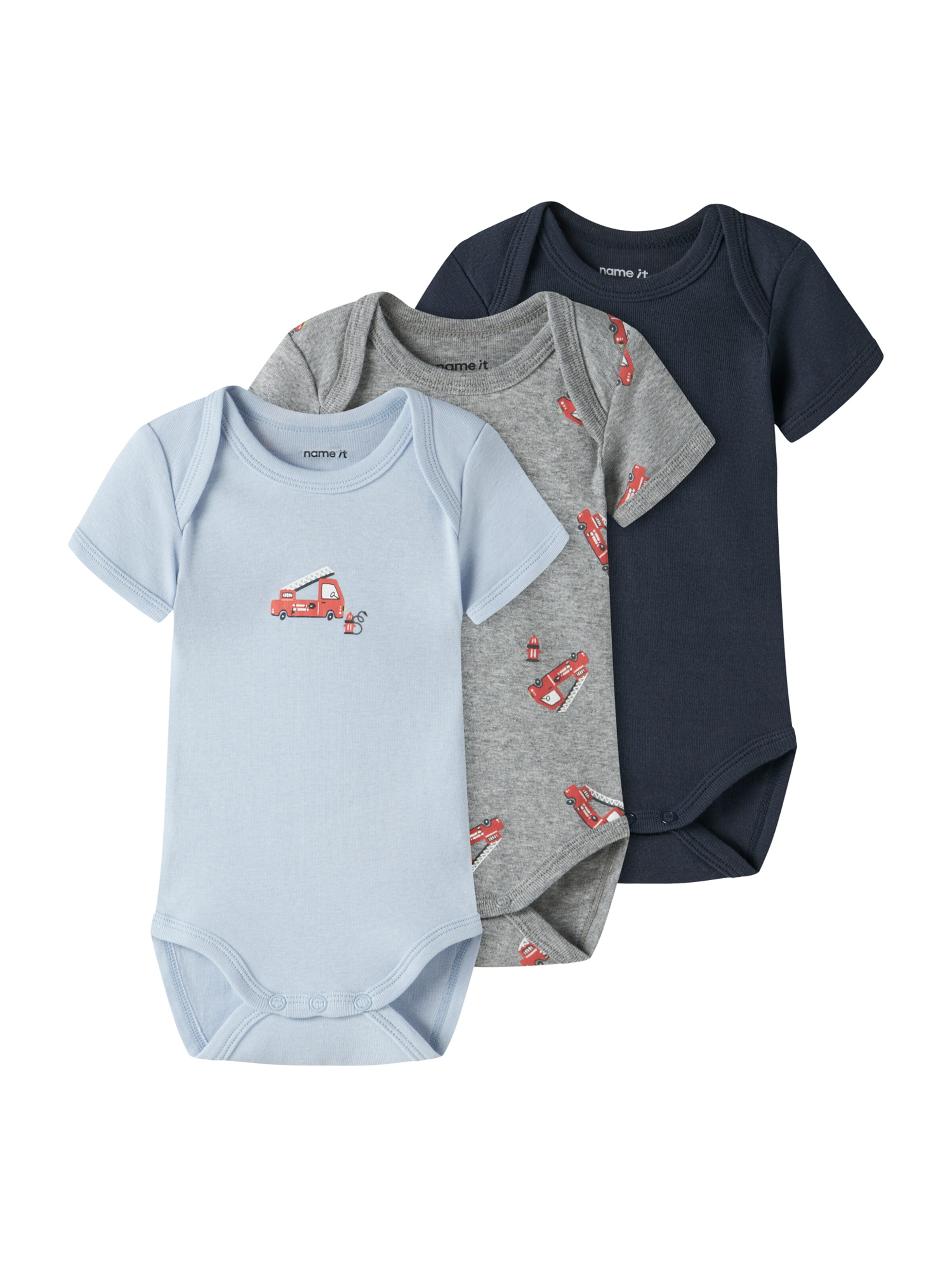 NAME IT - Pijama entero/body en azul: frente