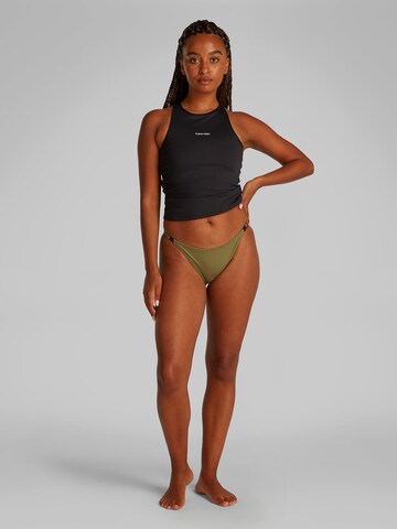 Calvin Klein Swimwear Spodní díl plavek 'CHEEKY' – zelená