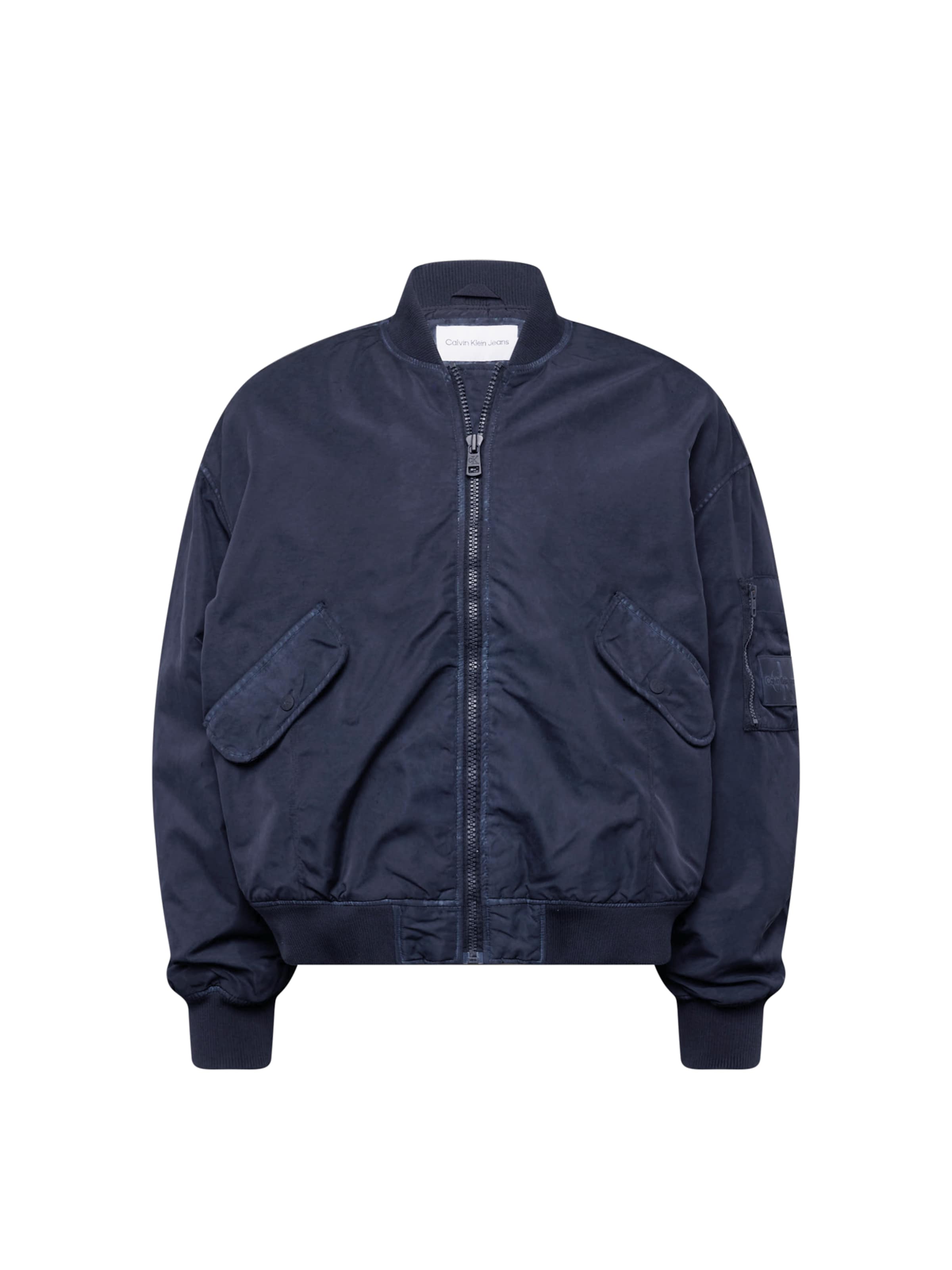 Calvin Klein Jeans Přechodná bunda – modrá: přední strana