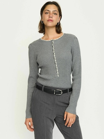 Pull-over 'SRJude' Soft Rebels en gris : devant
