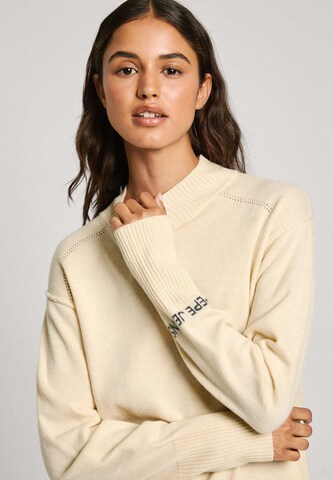 Pepe Jeans Gebreide jurk 'HAZEL' in Wit