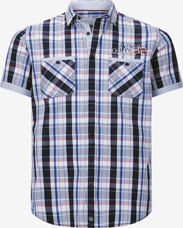 Jan Vanderstorm Comfort fit Button Up Shirt ' Wentzel ' in Blue: front