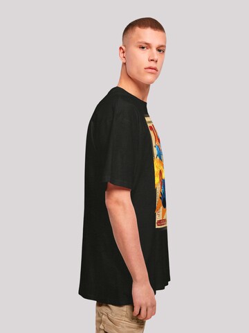 F4NT4STIC Shirt 'Big Hero 6 Fred Newspaper' in Zwart