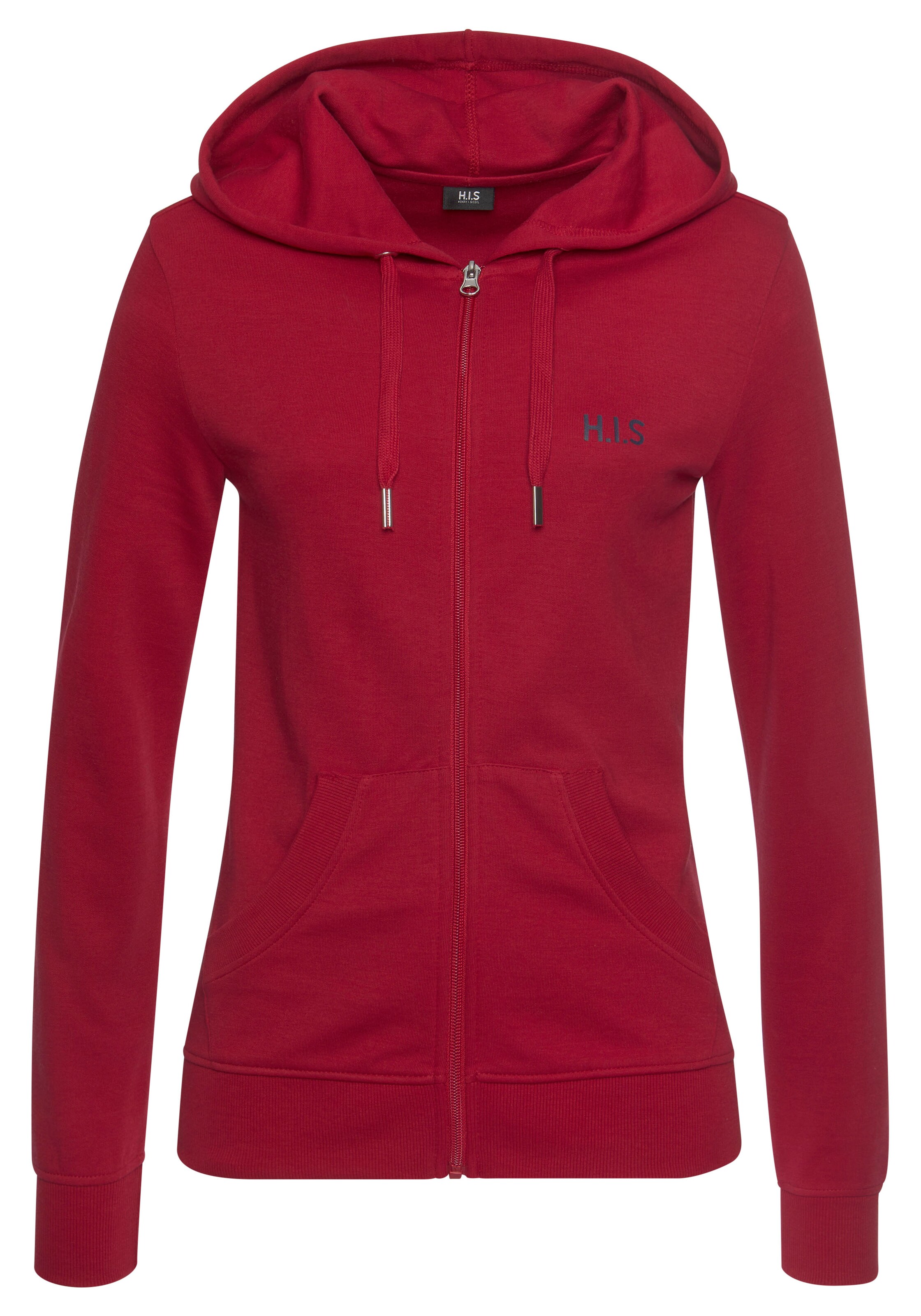 H.I.S Sweatjacke in Rot: Vorderseite