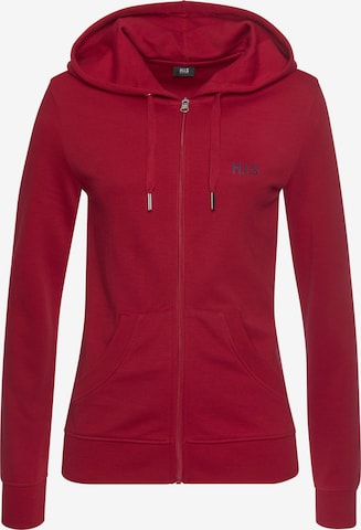 H.I.S Zip-Up Hoodie in Red: front