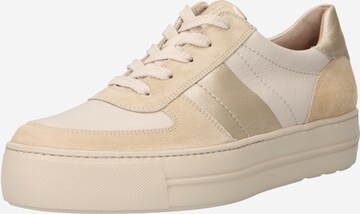 Baskets basses Paul Green en beige : devant