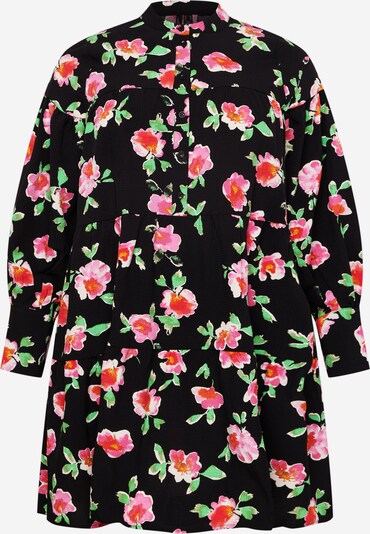 Palaidinės tipo suknelė iš Vero Moda Curve, spalva – žalia / rožinė / rožių spalva / juoda, Prekių apžvalga