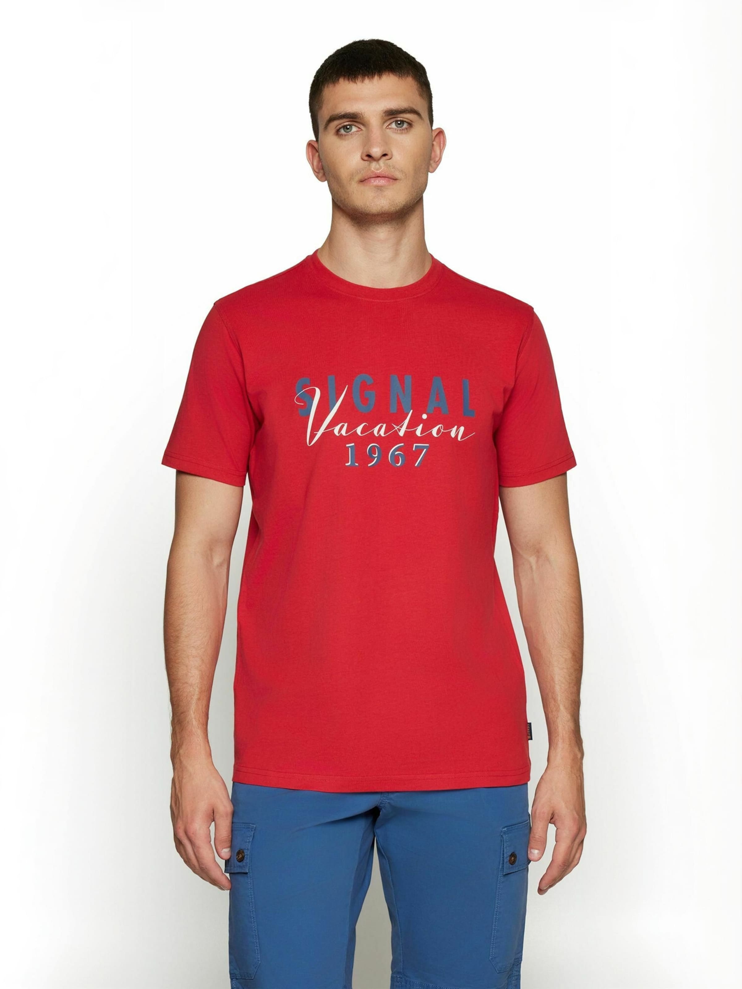 Coupe regular Chemise ' FinnSi ' Signal en rouge : devant