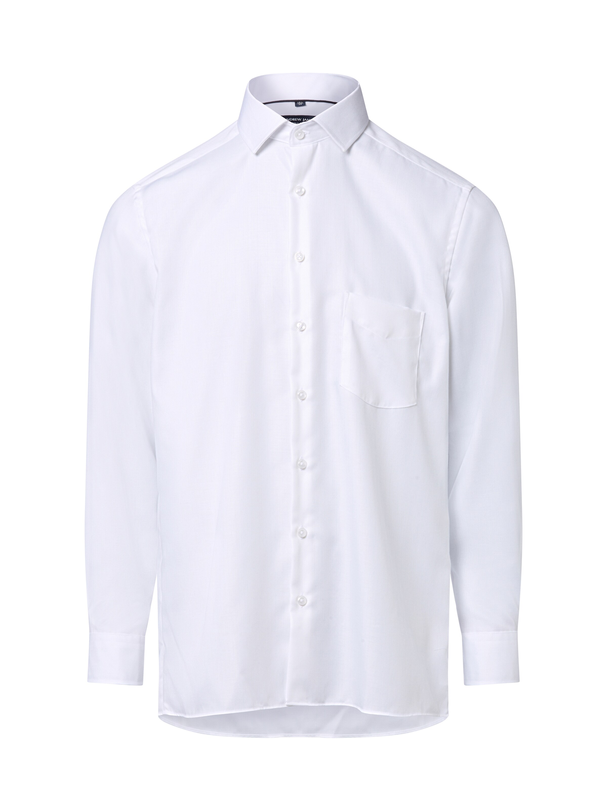 Andrew James Button Up Shirt in White: front