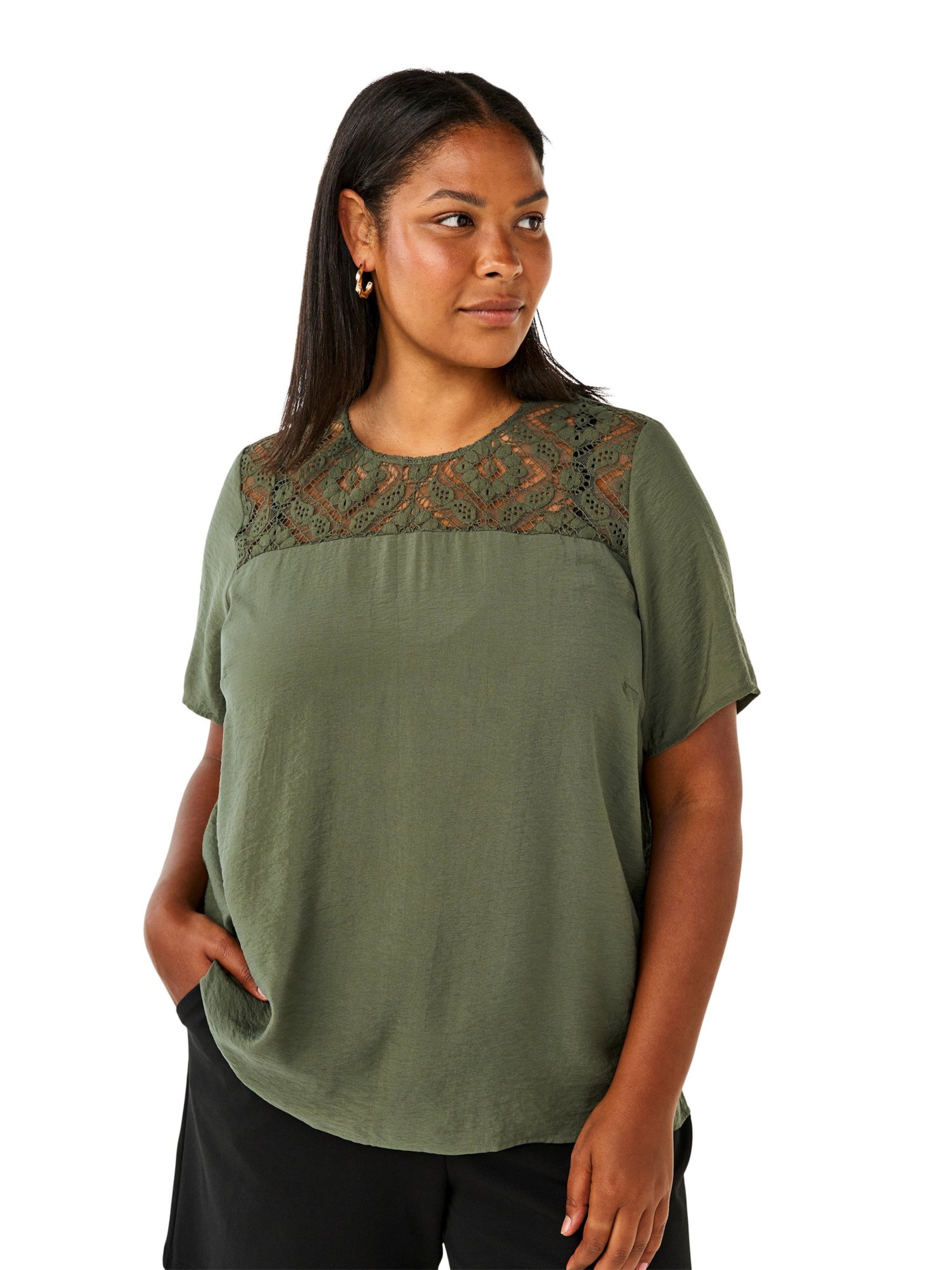 Camicia da donna di Zizzi in verde: frontale