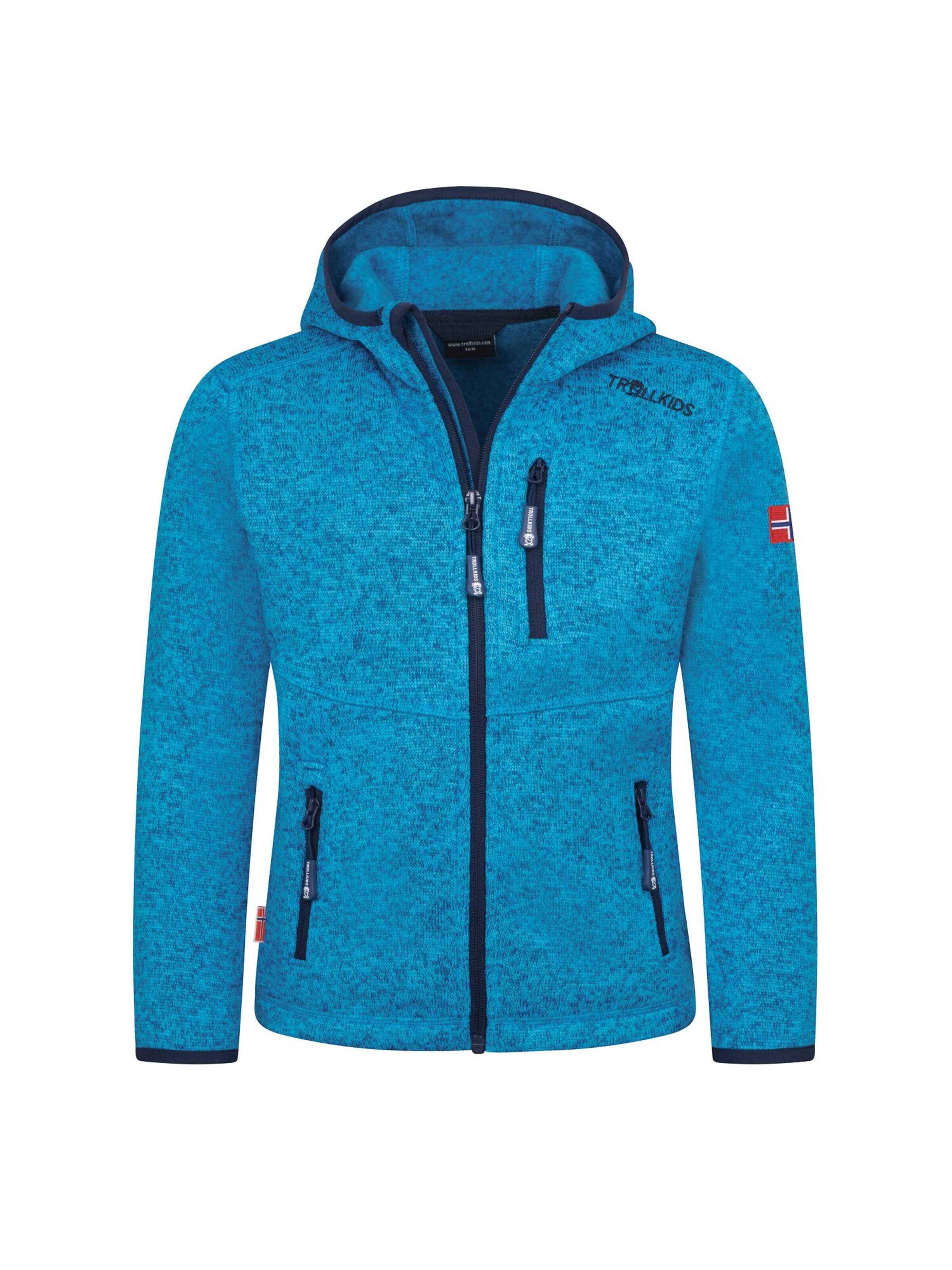 TROLLKIDS Fleece Jacket in Blue: front