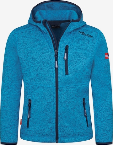 TROLLKIDS Fleece Jacket in Blue: front