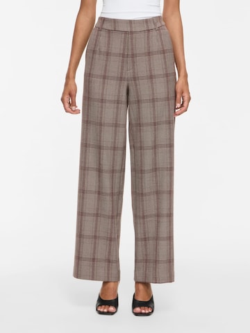 VILA Wide leg Pants 'VIVARONE' in Brown: front