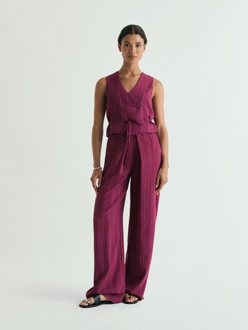 Scalpers Tencel Vest ' ' in Rot: Vorderseite