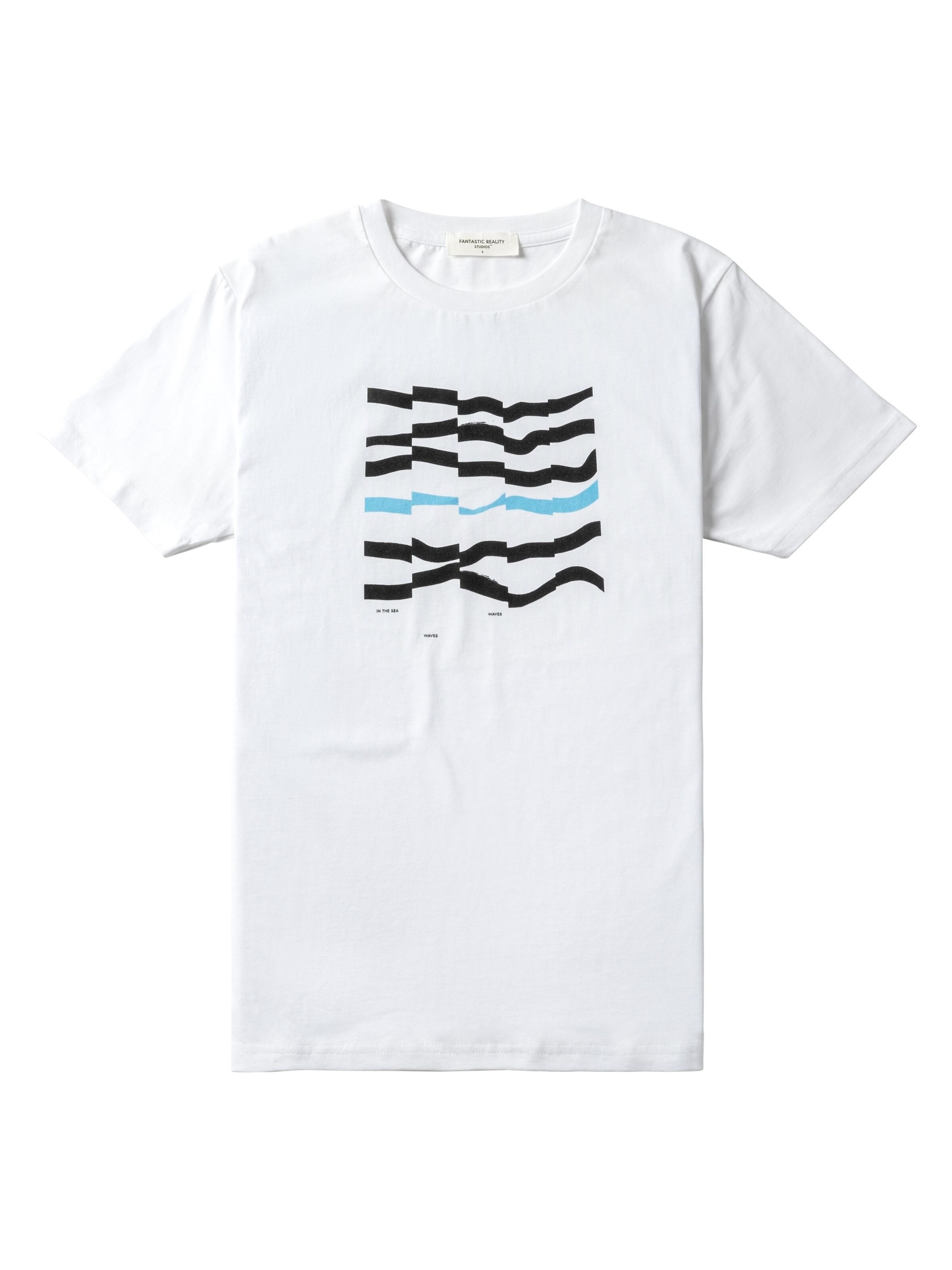 FANTASTIC REALITY STUDIOS Shirt 'WAVES – Bio-Baumwolle'‌‌‌ in Weiß: Vorderseite