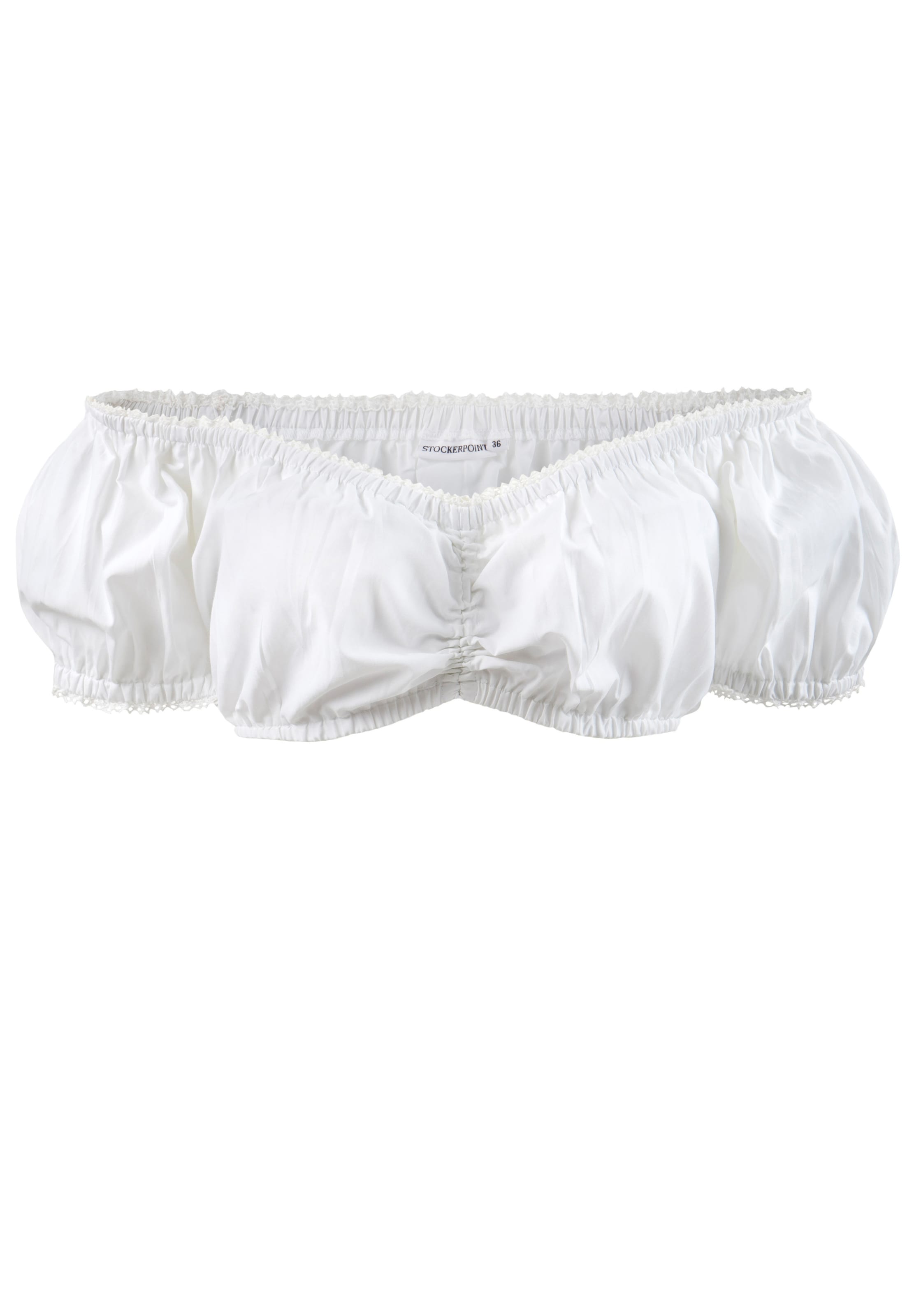 STOCKERPOINT Trachtenbluse 'Georgette' in Weiß: Vorderseite