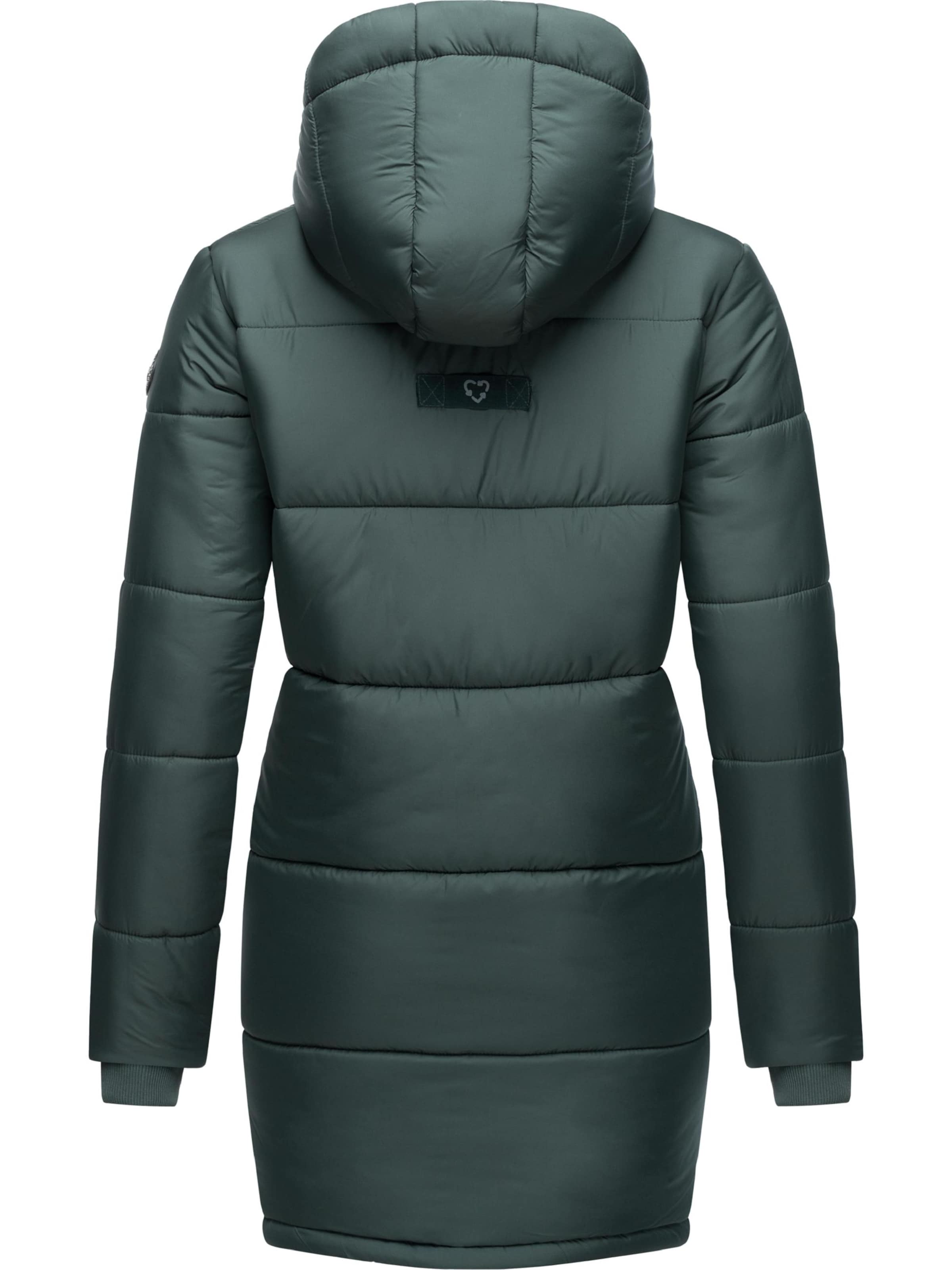 Ragwear Pitkä talvitakki 'Relive' värissä vihreä