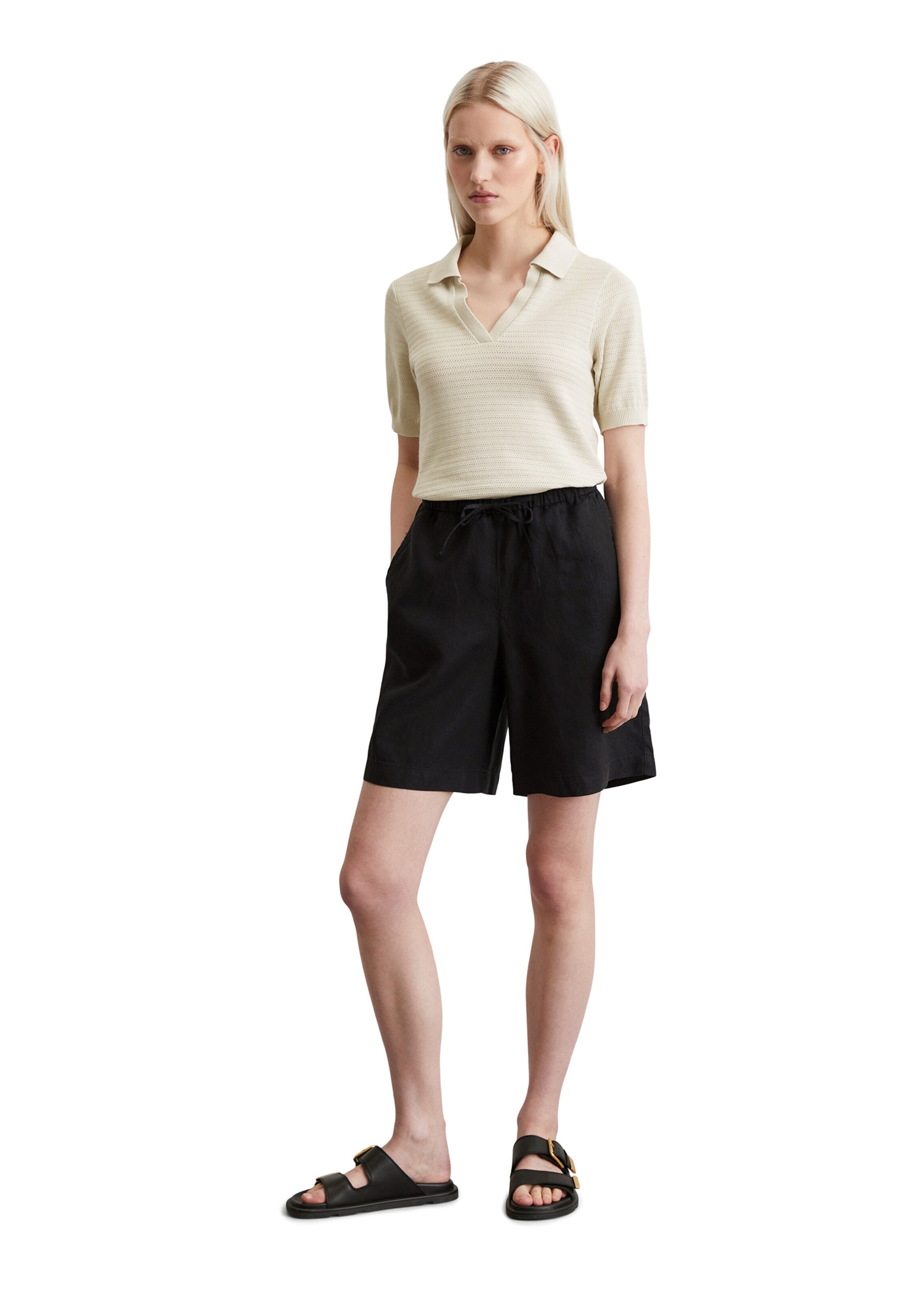 Marc O'Polo Loosefit Shorts in Schwarz