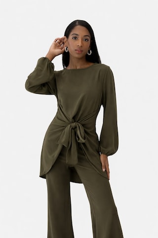 Effilé Pantalons de tailleur Elara en vert
