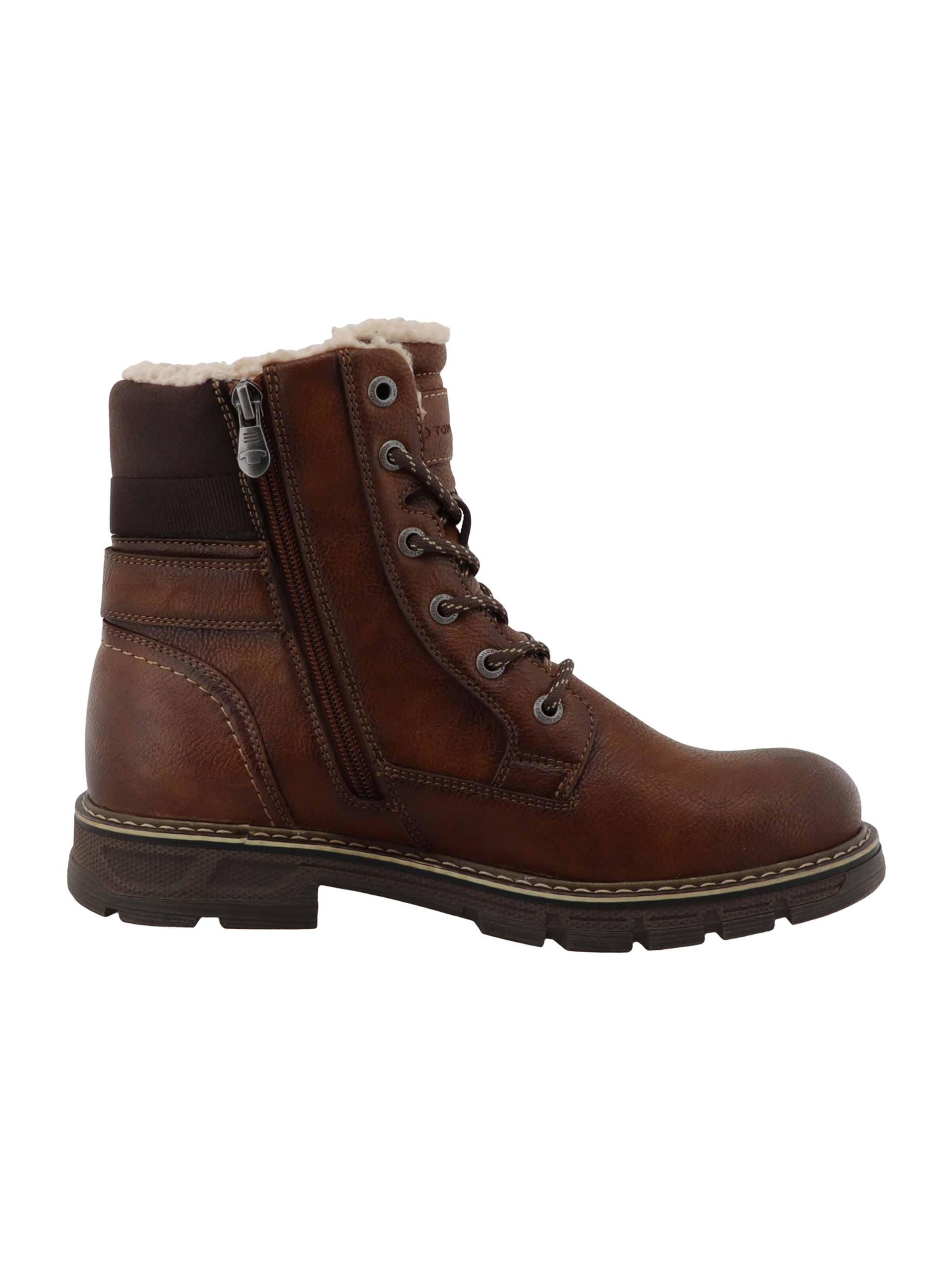 TOM TAILOR - Botas con cordones en marrón