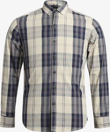 Campus Sutra Regular fit Button Up Shirt 'Zachary' in Blue: front