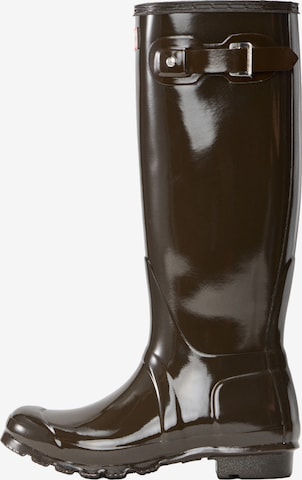 HUNTER Regenlaarzen in Bruin: voorkant
