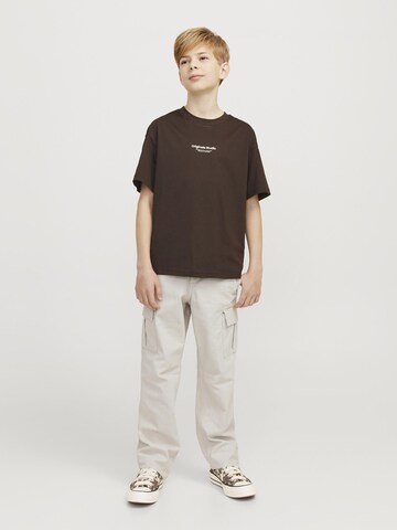 Jack & Jones Junior Szeroka nogawka Spodnie 'JPSTKane JJBarkley' w kolorze beżowy