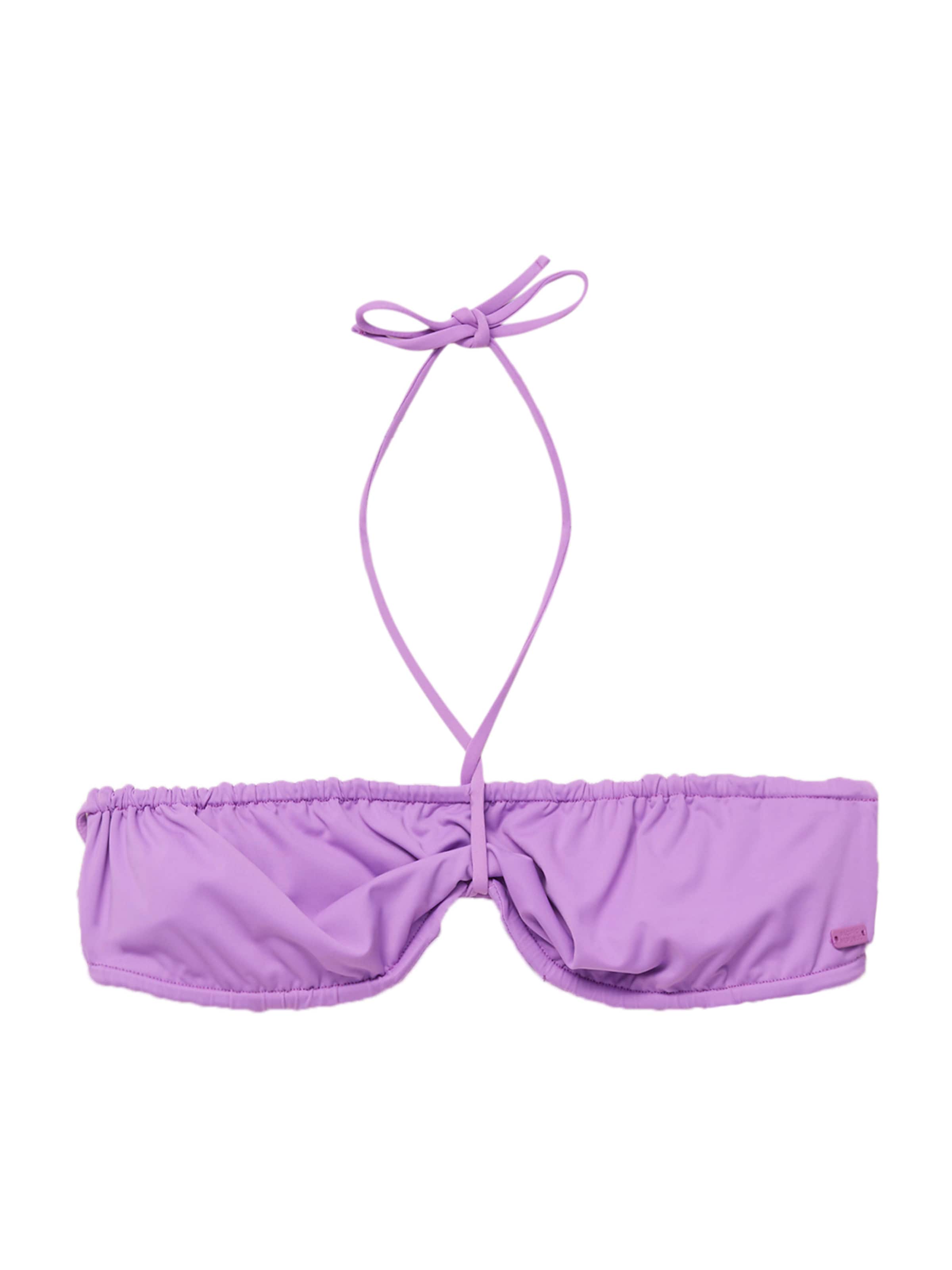 Pull&Bear Bez ramienok Bikinový top - Fialová: predná strana