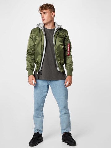 ALPHA INDUSTRIES Between-Season Jacket 'MA-1 D-Tec' in Green