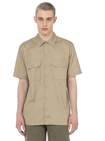 DICKIES Comfort Fit Риза 'work shirt' в бежово: отпред