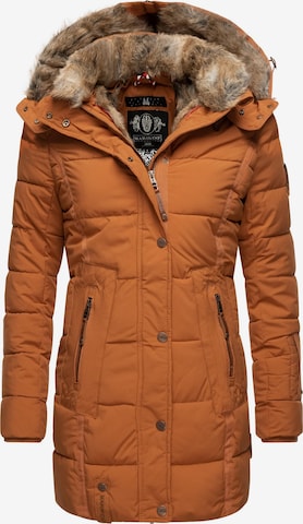 MARIKOO Winter coat in Brown: front