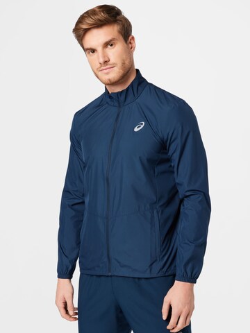 ASICS Athletic Jacket in Blue: front