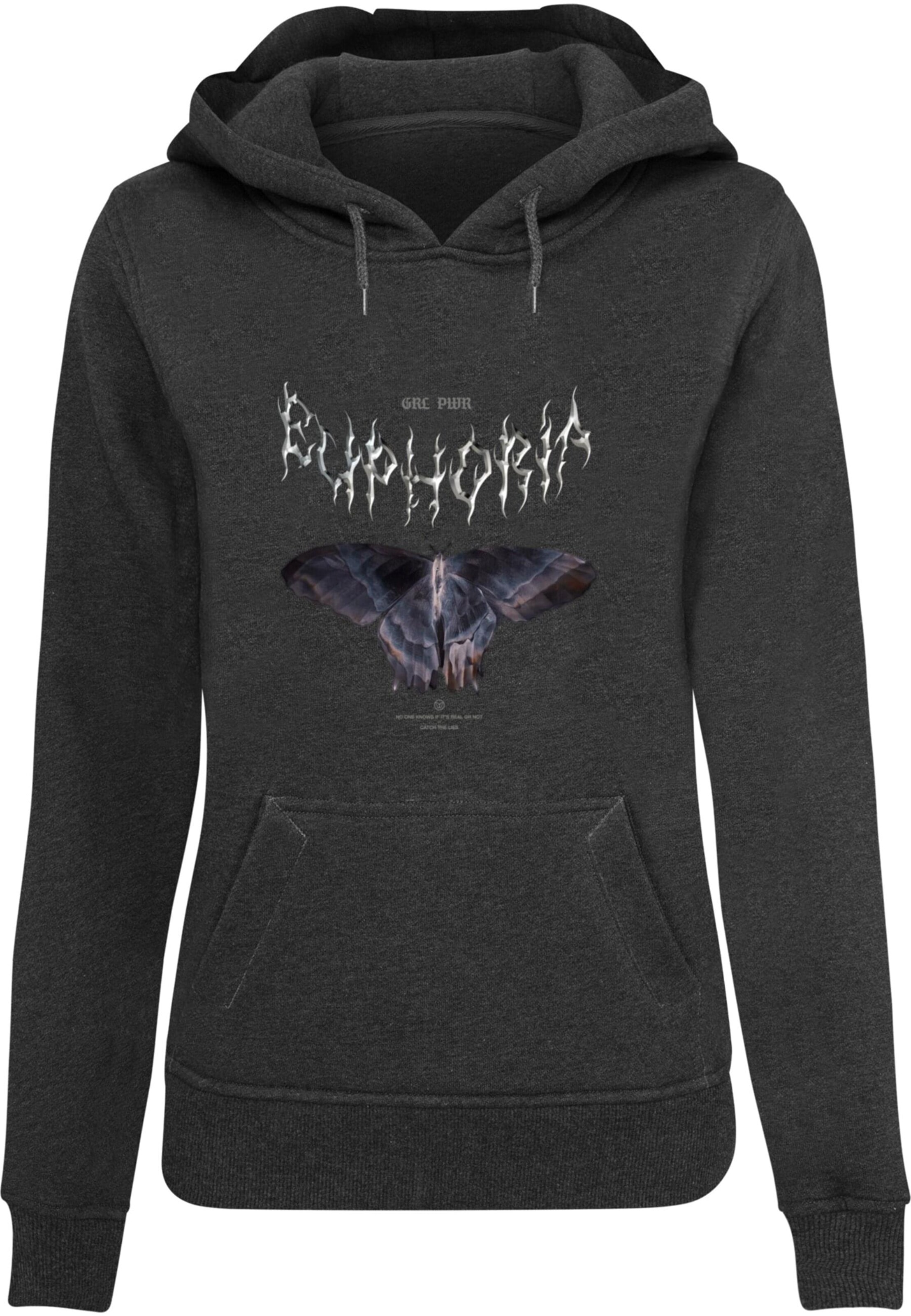 Mister Tee Sweatshirt 'Euphoria' in Grijs: voorkant