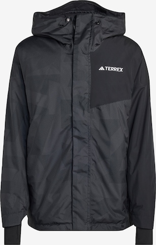 ADIDAS TERREX - Chaqueta de montaña en negro: frente