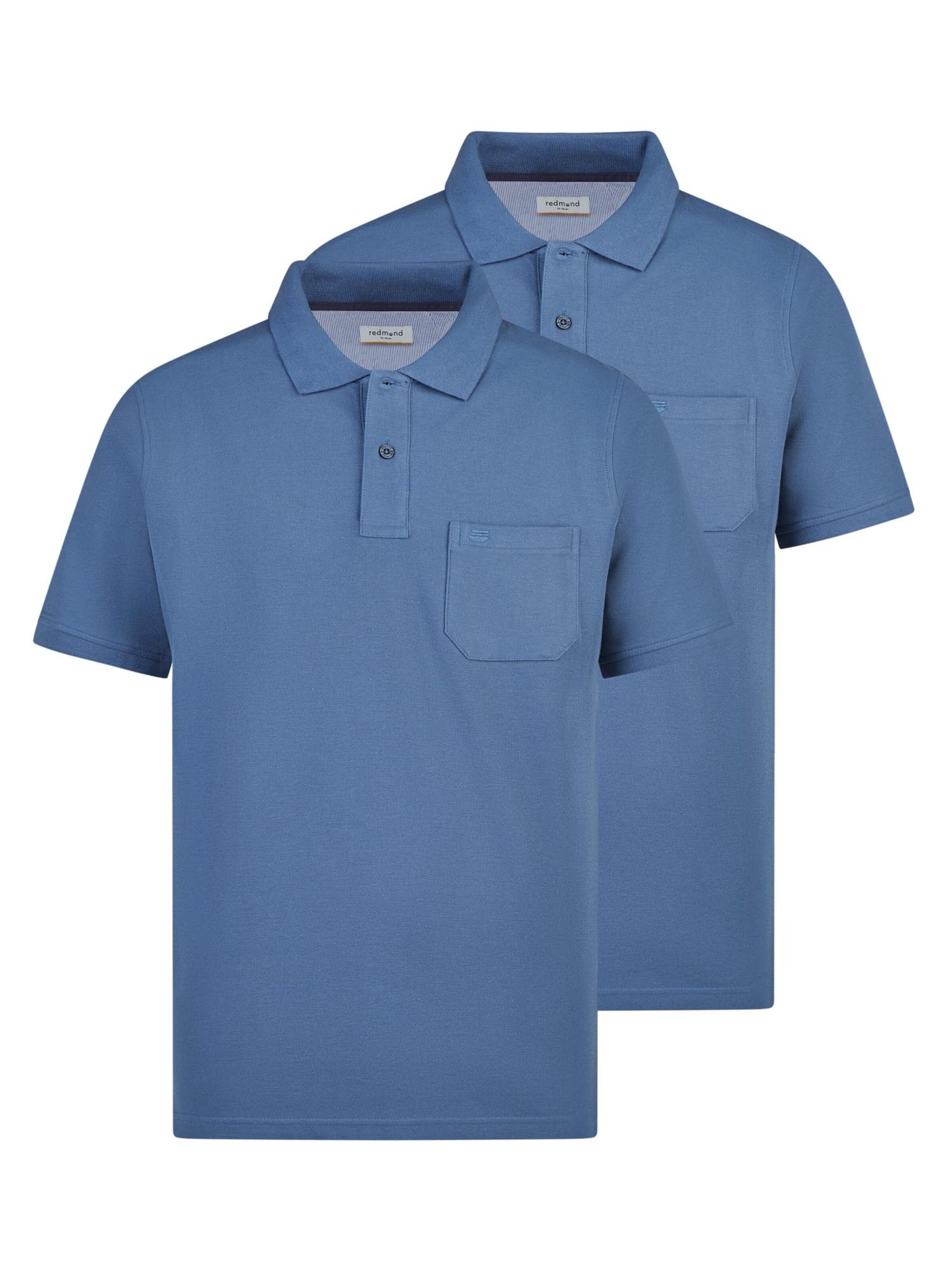 redmond Shirt 'Basic'‌‌ in Blau: Vorderseite
