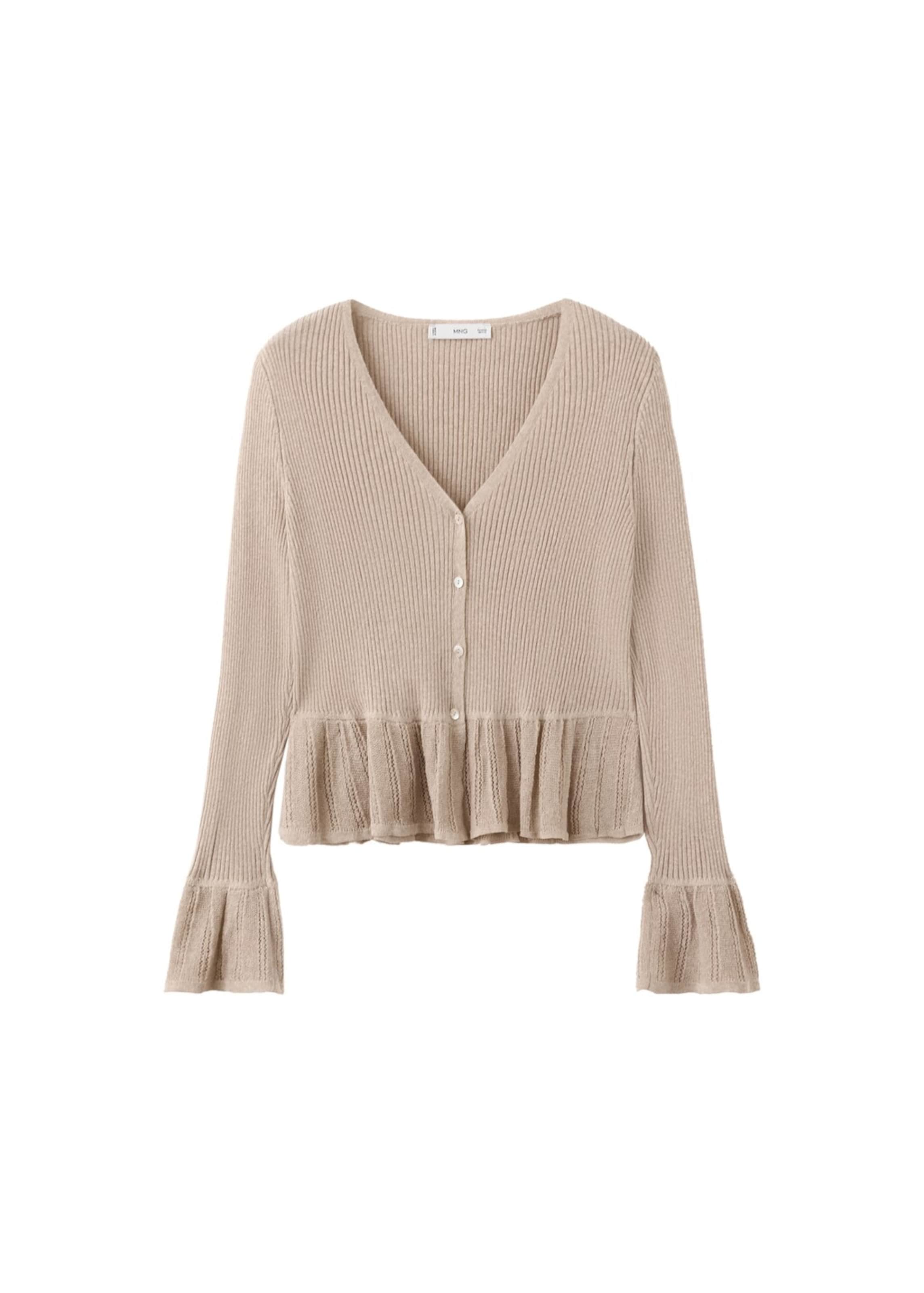 MANGO Knit Cardigan 'Bimi' in Sand, Item view