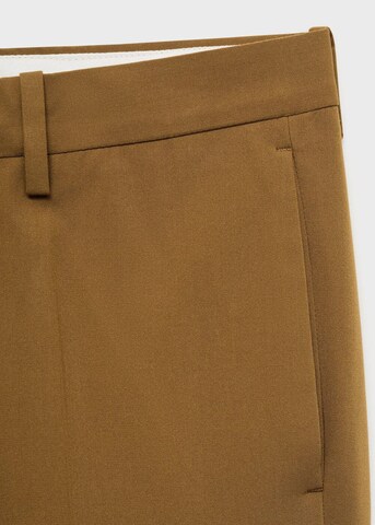MANGO MAN Slimfit Bügelfaltenhose 'Paris' in Gelb