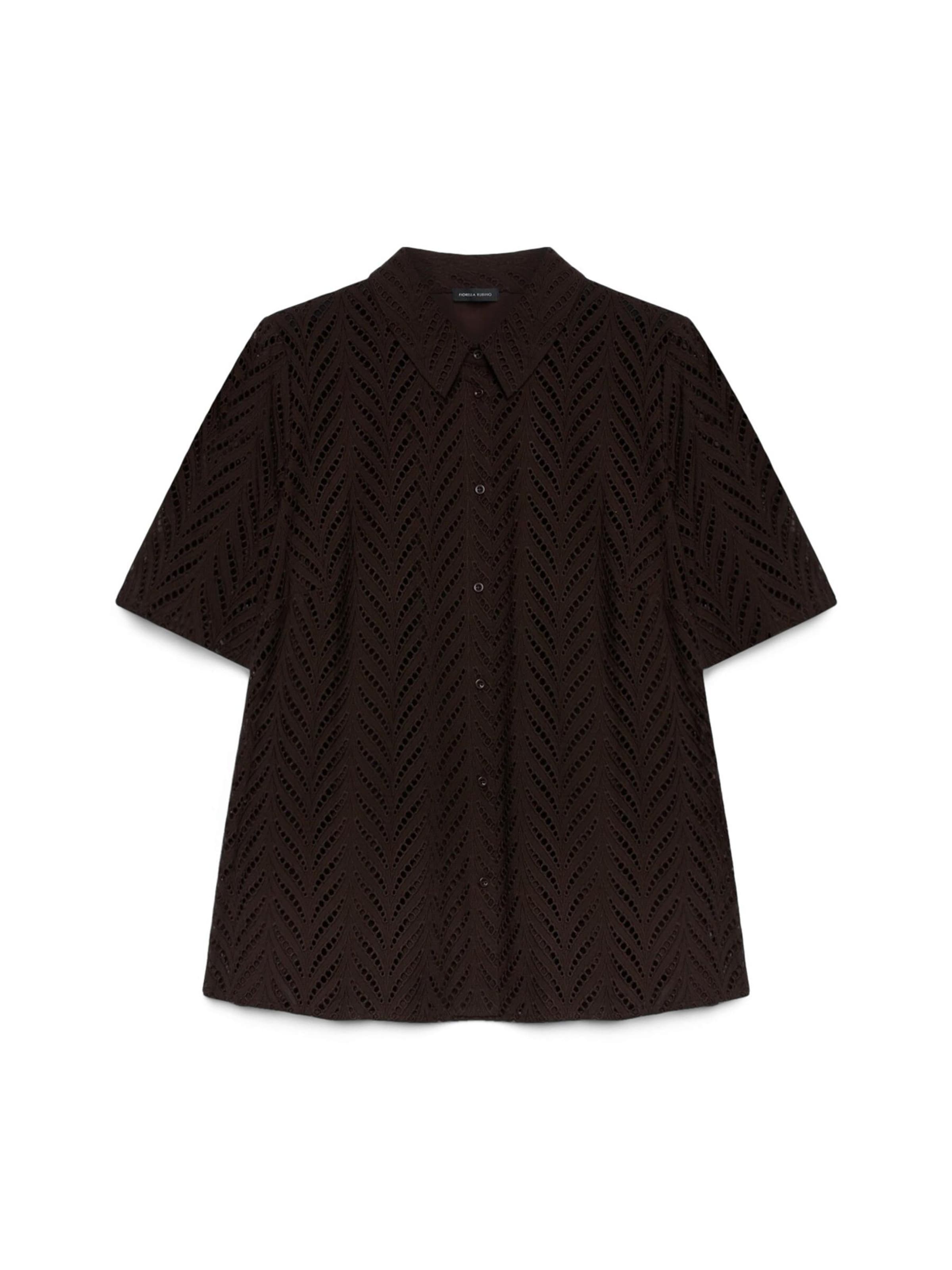 Fiorella Rubino - Blusa en marrón: frente
