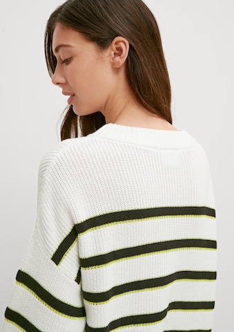 Pullover di comma casual identity in bianco