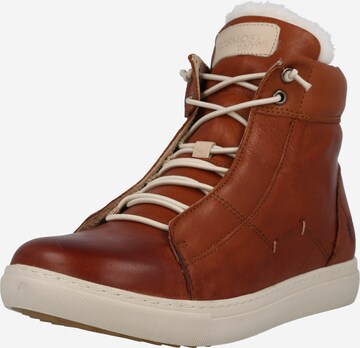 COSMOS COMFORT High-Top Sneakers in Brown: front