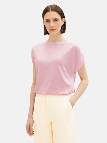 T-shirt TOM TAILOR en rose : devant