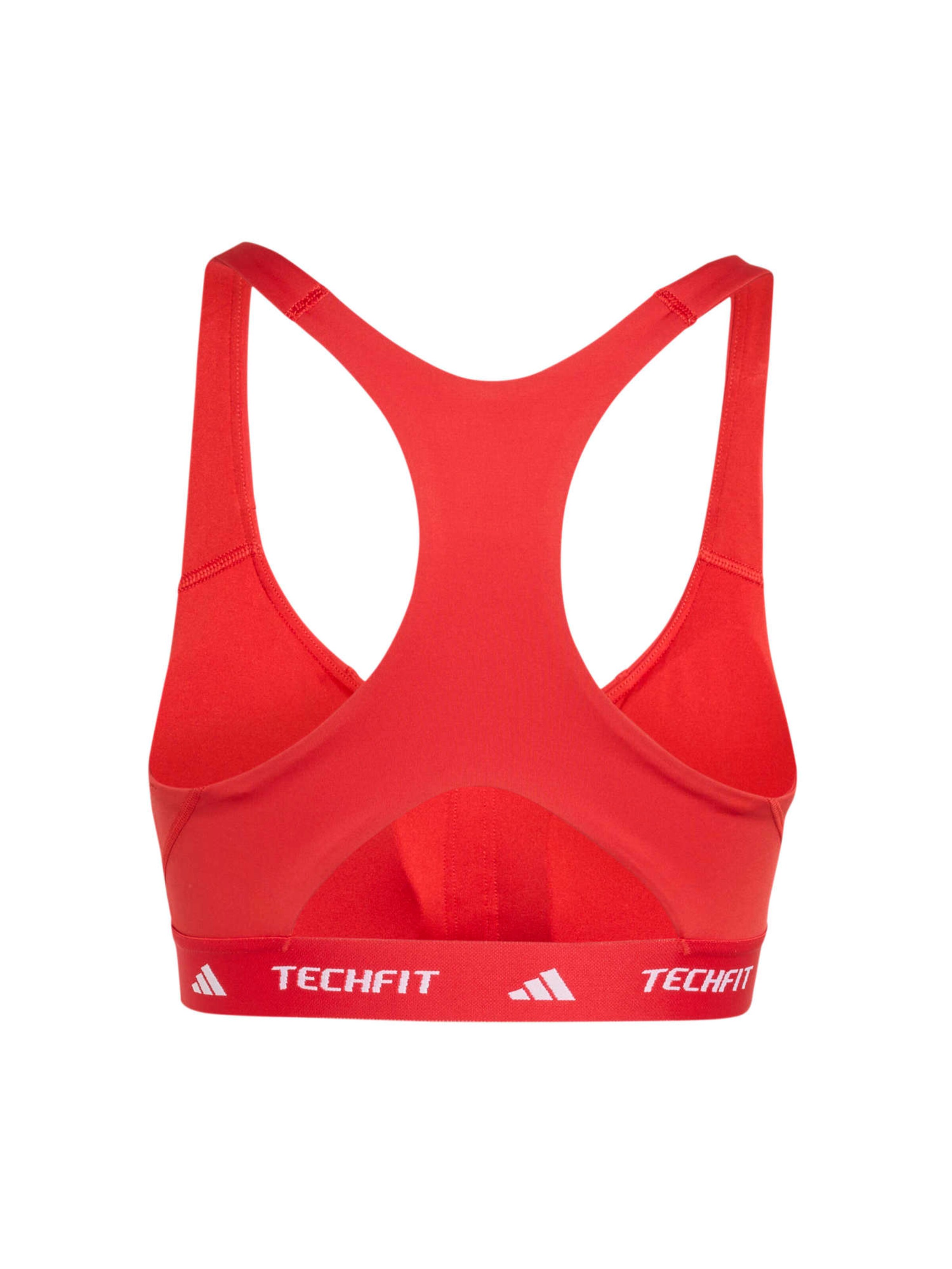 ADIDAS PERFORMANCE Bustier Sport-BH in Rot