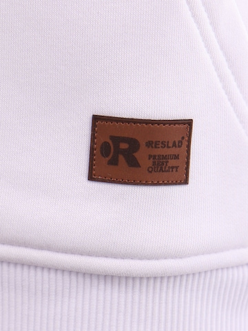Reslad Sweatjacke 'Sweatjacke Zipper High' in Weiß