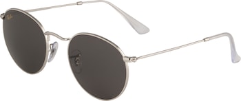 Ray-Ban Lunettes de soleil 'Round' à monture en argent