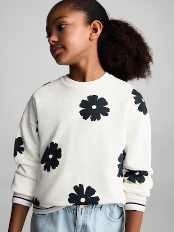 MANGO KIDS Sweatshirt 'ARTY' in White: front