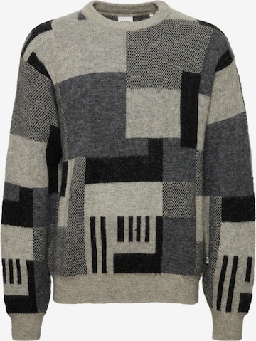 Pull-over 'Hamdan' !Solid en gris : devant