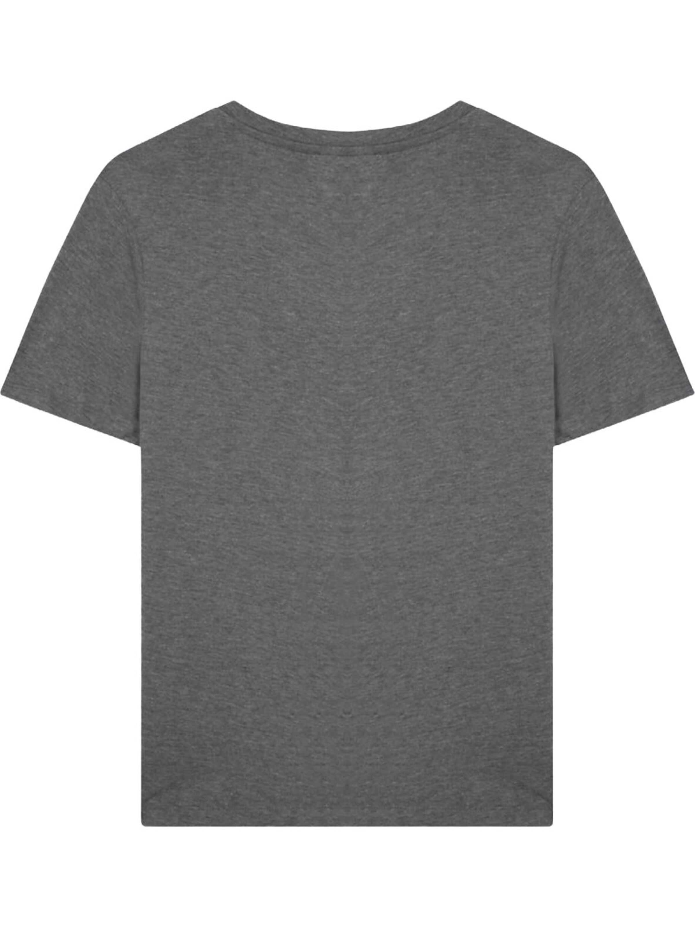 LTB Jeans - Camiseta 'Basic V-Neck T-Shirt' en gris: frente