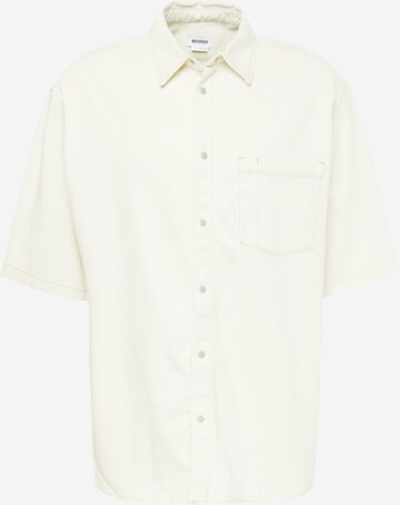 WEEKDAY Comfort fit Button Up Shirt 'Griffith' in White: front