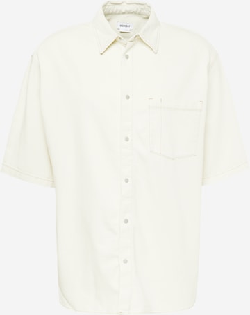 WEEKDAY Классический крой Рубашка 'Griffith' в Белый: спереди