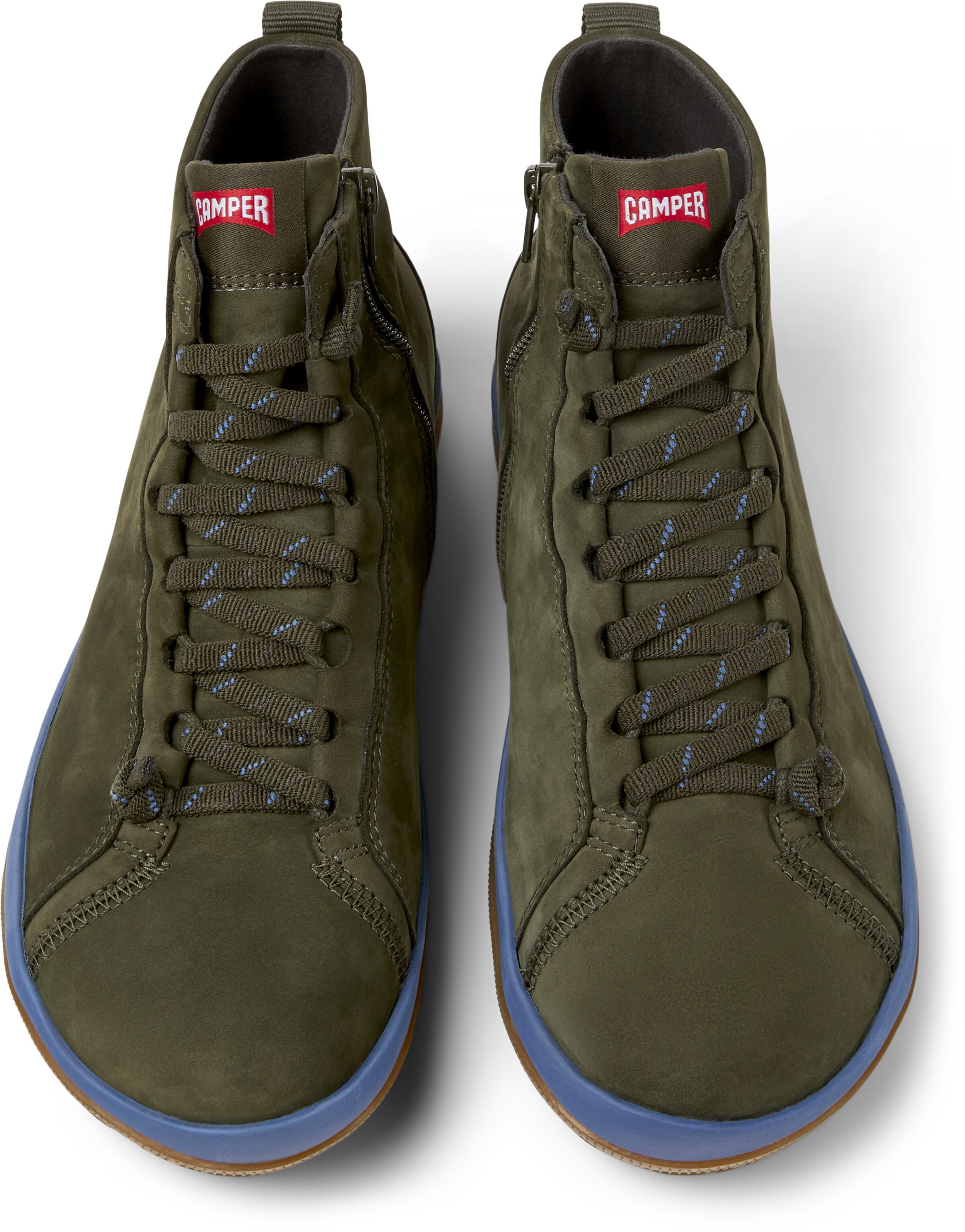 Stivale stringato 'Peu Pista' di CAMPER in verde